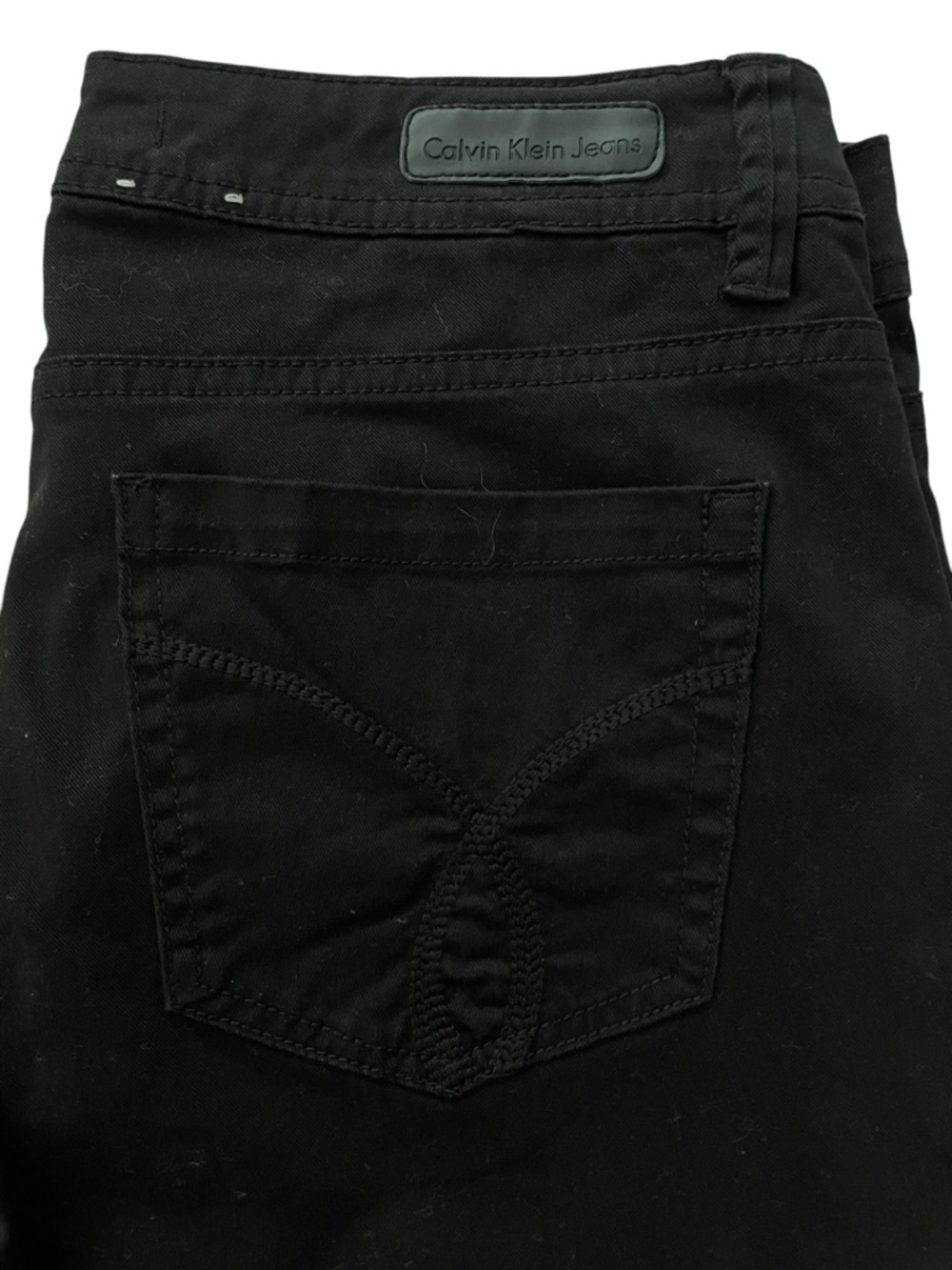 Calvin Klein Women’s Slim crop Black 5-pocket Denim Jeans Sz: 8 - Picture 4 of 10